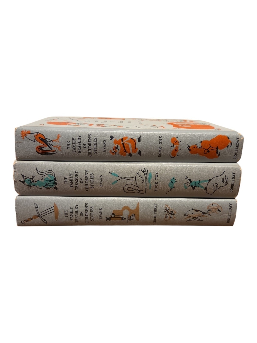 Vintage The Family Treasury Of Children's Stories 3 Book Set, 1956